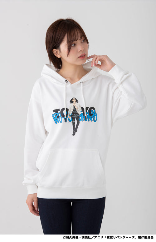 [Baji] [TV Anime "Tokyo Revengers"] Hoodie (White)