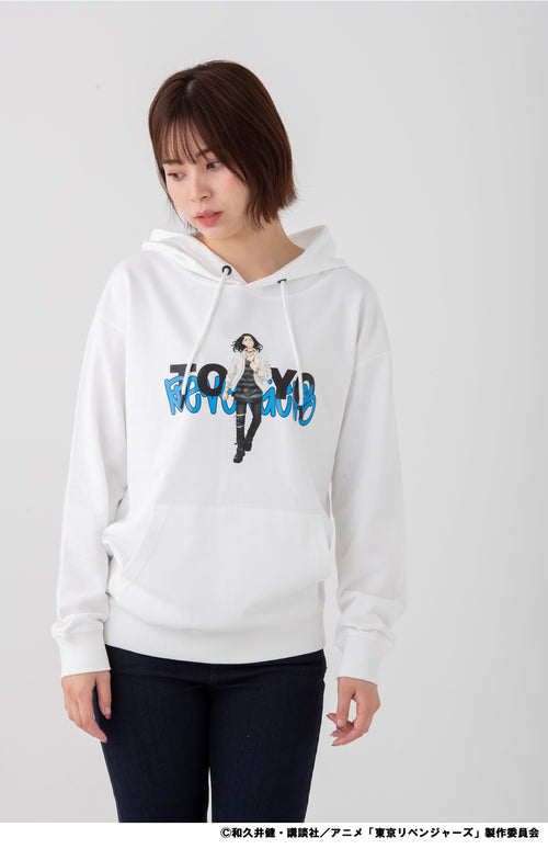 [Baji] [TV Anime "Tokyo Revengers"] Hoodie (White)