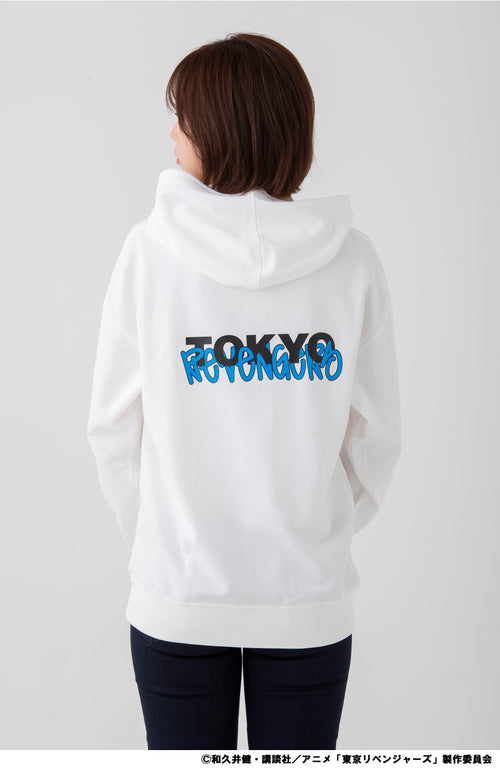 [Baji] [TV Anime "Tokyo Revengers"] Hoodie (White)