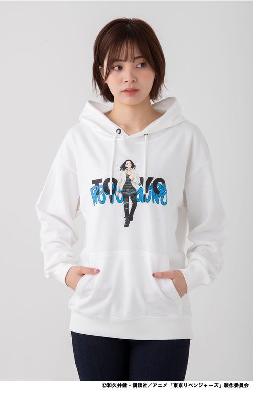 [Baji] [TV Anime "Tokyo Revengers"] Hoodie (White)