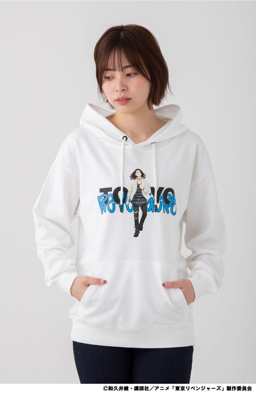 [Baji] [TV Anime "Tokyo Revengers"] Hoodie (White)