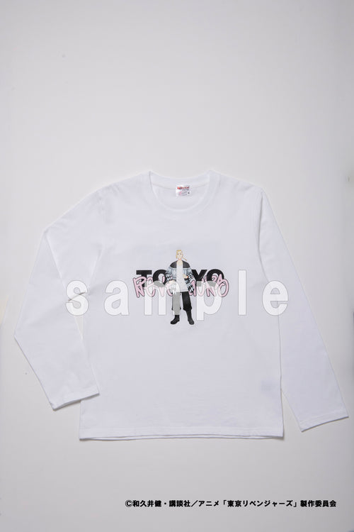 [Draken] [TV Anime "Tokyo Revengers"] Long-sleeved T-shirt (White)