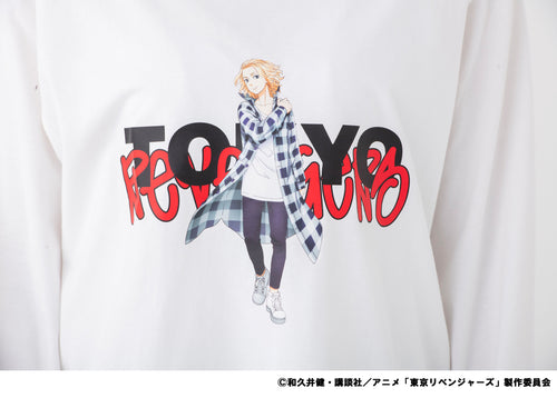 [Mikey] [TV anime "Tokyo Revengers"] Long-sleeved T-shirt (white)