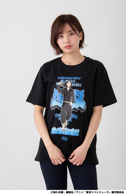 [Baji] [TV Anime "Tokyo Revengers"] T-shirt (Black)