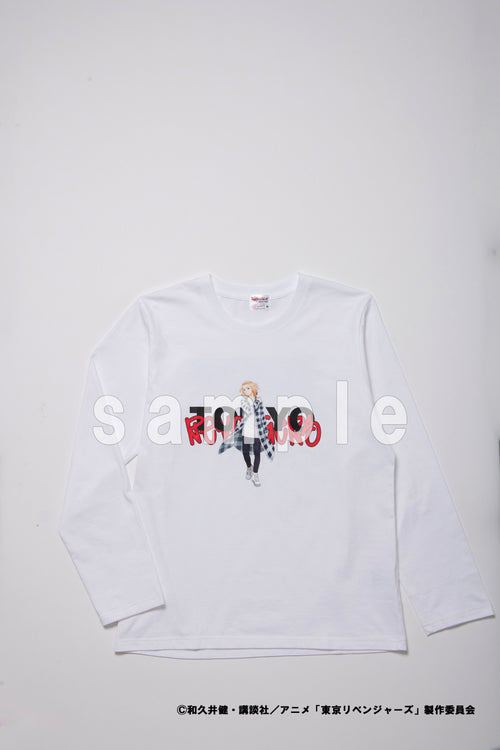 [Mikey] [TV anime "Tokyo Revengers"] Long-sleeved T-shirt (white)