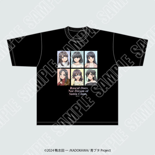 【2026年6月中旬より配送予定】
『青春ブタ野郎はサンタクロースの夢を見ない』Ｔシャツ　6人Ｖｅｒ．